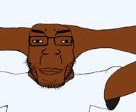 bald brown_skin closed_mouth fnfpedo hands_behind_head nigger op_you_made_the_shirt_transparent_you_retard smile stubble thick_eyebrows variant:markiplier_soyjak yellow_sclera // 802x660 // 92.9KB
