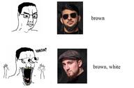 2soyjaks angry brown brown_skin churka excited glasses hair meta:tagme open_mouth variant:chudjak white white_skin // 1222x800 // 376.9KB