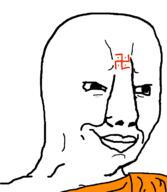 artist:Keys bald big_lips buddhism buddhist monk no_eyebrows no_hair orange_shirt robe smile swastika tattoo variant:chudjak // 640x734 // 32.6KB