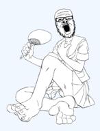 fan foot glasses open_mouth school skirt soyjak stubble uniform variant:a24_slowburn_soyjak yuzugin // 1280x1680 // 101.9KB