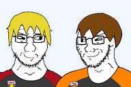 2soyjaks are_you_soying_what_im_soying badge brown_hair dan looking_at_each_other nate nate_higgers series:trios_&_duos smug subvariant:soyak_(smug) subvariant:soyak_front transparent_background variant:soyak yellow_hair // 1200x800 // 28.9KB 2soyjaks are_you_soying_what_im_soying badge brown_hair dan looking_at_each_other nate nate_higgers series:trios_&_duos smug subvariant:soyak_(smug) subvariant:soyak_front transparent_background variant:soyak yellow_hair // 1200x800 // 28.9KB