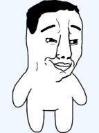 animated arm closed_mouth full_body hair smile smug soyjak variant:chudjak // 814x1091 // 57.7KB