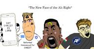 3soyjaks america_first bbc biting_lip catholicism chain christian_identity christianity clothes comic_sans earring eyebags eyebrows facial_mark forehead_mark glasses gold_chain grey_eyes hair holding_object holding_phone iphone kanye_west mcdonalds mexican_twink mexico milo_yiannopoulos necklace nick_fuentes open_mouth painted_nails phone queen_of_spades subvariant:hornyson subvariant:slutson tan_skin text undercut variant:cobson variant:unknown // 1510x790 // 268.8KB
