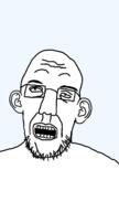 ear glasses open_mouth soyjak stubble template variant:lawrence // 1440x2560 // 79.2KB