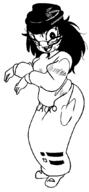 clothes female full_body glasses hair hand open_mouth tranny_artstyle variant:soytan // 493x1065 // 39.0KB