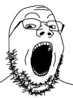 glasses open_mouth soyjak stubble teeth template variant:gapejak // 600x800 // 9.6KB
