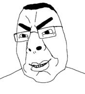 eyebrows glasses hair merge series:fusionjaks smile soyjak variant:chudjak variant:cobson // 722x790 // 20.1KB