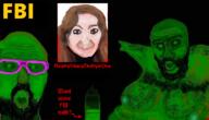 2soyjaks arm beard bottle fat federal_bureau_of_investigation glasses glowie green_skin gynaecomastia hand open_mouth pointing soyjak text variant:two_pointing_soyjaks // 777x444 // 458.6KB