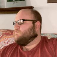 2019 animated beard closed_mouth clothes ext=gif fat fat_duel glasses irl open_mouth red_tshirt soyboy subvariant:fatjak_irl tshirt variant:fatjak // 255x255 // 1.4MB
