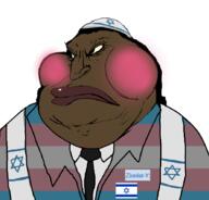 Zionist-Y_(Namefag) angry black_skin blush blushing brown_skin clothes dark_skin eyelashes fat flag:israel flag:transgender_pride_flag hair happy_merchant israel jewish_nose judaism kike long_hair long_nose makeup necktie nigger nose obese robe suit tranny variant:meximutt yellow_sclera zionism zionist // 888x849 // 369.4KB