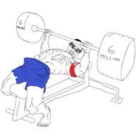 buff full_body nazism soyjak subvariant:chudjak_front variant:chudjak weightlifting // 4000x4000 // 317.2KB