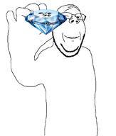 arm gem glasses holding_object objectsoy pierce_brosnan smile stubble subvariant:wholesome_soyjak variant:gapejak variant:impish_soyak_ears wink // 1583x1863 // 228.2KB
