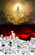 angel beard blood bloodshot_eyes blue_eyes blue_skin christianity comfy cross dildo glasses hair hell jesus multiple_soyjaks open_mouth pointing pointing_at_viewer red_eyes soyjak stubble teeth variant:cobson variant:unknown // 991x1535 // 1.7MB