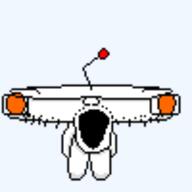 animated antenna deformed full_body glasses open_mouth orange_sclera reddit redditard snoo soyjak stubble variant:hammerheadjak // 100x100 // 14.8KB