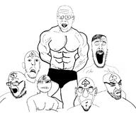 andrew_tate arm buck_teeth buff closed_mouth ear frown glasses hair hand multiple_soyjaks nu_trio open_mouth soyjak spade stubble underpants variant:beastjak variant:burnsjak variant:kliksjak variant:quirkjak variant:susjak variant:tatejak variant:unknown // 1182x985 // 238.7KB