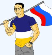 Kraut_(user) artist:Kraut eyes_like_the_o-o-cean flag:buryatia hair mongolian subvariant:muscular_chud2 variant:chudjak // 1834x1913 // 226.9KB