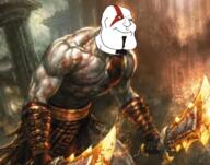 BRIMMIEST_COMMENTS_SECTION☣️☣️☣️_DO_NOT_ENTER☣️☣️☣️ Warrior-Z(user) aryan batman batman_(series) beard blue_eyes buff goatee god_of_war hello_my_name_is_(sticker) iraq kratos norway shahada smile soyjak subvariant:mexiaryan variant:meximutt video_game // 700x550 // 661.4KB