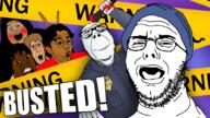 antenna arm badge black_skin blood brown_hair brown_skin clothes coaltent_cop dyed_hair flashlight glasses hair hand hasan_piker hat idubbbz makeup multiple_soyjaks nigger open_mouth police red_skin roach smile stubble subvariant:feralnigger text tranny turkroach variant:Cobbert variant:alicia variant:dubbbzjak variant:ethanjak variant:feraljak variant:unknown vest youtube_thumbnail // 2560x1440 // 1023.9KB