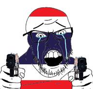 country countrywar crying flag flag:thailand glasses gun hair hand holding_object open_mouth pistol soyjak stubble teeth variant:feraljak // 1117x1066 // 341.5KB
