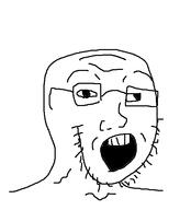 glasses oekaki open_mouth soyjak stubble variant:soyak // 515x568 // 16.3KB