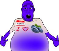 arm banned_user blue_skin blueberry_inflation clothes fat feralteen glasses inflation_fetish meta:pornographic_content open_mouth purple_skin series:fruiterz! stubble tranny transheart variant:shirtjak // 1167x1007 // 419.3KB