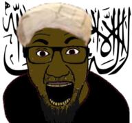 afghanistan beard black_skin glasses islam open_mouth soyjak turban variant:el_perro_rabioso // 705x657 // 390.3KB