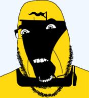 Nordland angry county flag flag:nordland glasses hair looking_to_the_left norway open_mouth ship soyjak stubble teeth thick_eyebrows transparent_background variant:cobson // 721x789 // 41.3KB