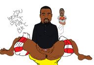 anus artist:romanian_schizo ass beard big_ronald_cock black_skin brown_eyes closed_mouth clothes ear earring fat heart kanye_west mcdonalds nsfw penis ronald_mcdonald soyjak spade spread_legs subvariant:wholesome_soyjak text thick_eyebrows variant:cobson variant:gapejak // 2174x1508 // 129.6KB