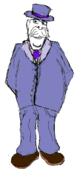 beelzebub biting_lip closed_mouth clothes creepypasta ear friday_night_funkin' full_body glasses hat hell_bell mustache necktie pokemon soyjak stubble subvariant:hornyson suit variant:cobson video_game // 1424x3292 // 369.8KB