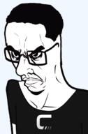 angry black_shirt claymore_gaming closed_mouth clothes eyebrows frown glasses gmod hair soyjak subvariant:chudjak_seething transparent tshirt variant:chudjak // 500x760 // 127.3KB
