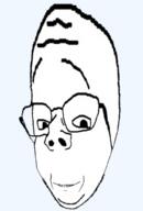 big_brain brainful distorted glasses smile soyjak stubble subvariant:rand subvariant:wholesome_soyjak variant:gapejak // 692x1020 // 196.3KB
