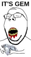 blood cracked_teeth gem holding_gem holding_object its_over soyjak stubble subvariant:wholesome_soyjak text variant:gapejak // 600x1100 // 114.0KB