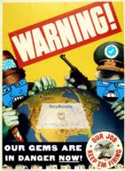 2soyjaks angry blue_skin clothes danger glasses gun hand hat mustache nazism open_mouth propaganda soybooru stubble text twitter united_states variant:a24_slowburn_soyjak variant:feraljak variant:markiplier_soyjak // 807x1100 // 1.3MB