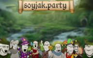 alchemist angel angry antlers arm banner bascinet cloak closed_mouth clothes ear extended glasses holding_object jester knight medieval mustache open_mouth robin_hood scroll smile smug soyjak soyjak_party stubble subvariant:wholesome_soyjak text variant:a24_slowburn_soyjak variant:chudjak variant:cobson variant:feraljak variant:gapejak variant:impish_soyak_ears variant:markiplier_soyjak variant:smugjak variant:soyak wizard // 1224x762 // 1.2MB