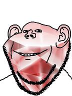 ear gem red ruby smile soyjak stubble variant:impish_soyak_ears // 574x768 // 210.0KB