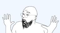 breadtube breadtuber communism gape glasses mouth_open soyjak template variant:vaush vaush // 2151x1182 // 49.0KB