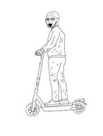 clothes full_body glasses open_mouth scooter shoe stubble sweater variant:soyak // 740x971 // 64.7KB