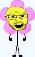 arm battle_for_dream_island flower full_body glasses leg objectsoy open_mouth plant soyjak stubble variant:feraljak yellow_teeth // 447x720 // 44.7KB