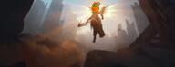 animated arm froot glasses godray hand leaf mercy_(overwatch) overwatch smug stick stubble sword tinted_glasses variant:smugjak wing // 498x193 // 2.8MB
