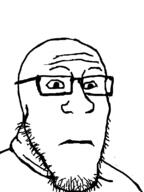 34 closed_mouth glasses neutral soyjak stubble subvariant:neutralplier subvariant:threefourthsplier template variant:markiplier_soyjak // 600x800 // 47.1KB