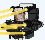 Jetpack armor burnt core energy firing g-toilet glasses green_eyes hair laser scars series:g-squad skibidi skibidi_toilet skibidi_toilet_72 smug toilet transparent_background variant:cobson // 900x800 // 184.2KB