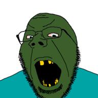 a10 angry aryan blue_shirt glasses green_skin merge minecraft open_mouth rotten_teeth soyjak stubble variant:cobson variant:gapejak yellow_teeth zombie // 721x720 // 61.6KB