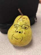 drawfag drawing food fruit irl irl_background pear subvariant:wholesome_soyjak variant:gapejak // 3000x4000 // 5.8MB