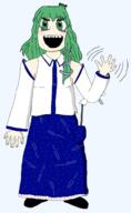 anime frog gohei green_eyes green_hair kochiya_sanae touhou variant:soytan video_game // 1352x2196 // 82.1KB