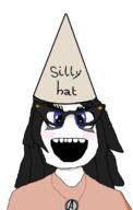 avengers clothes cross_eyed glasses hair hat necklace open_mouth serious_hat silly_hat variant:soytan // 725x1142 // 154.5KB