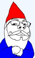 beard blue_shirt closed_mouth eyebrows glasses gnome jews keemstar mustache rubbing_hands smile smirk stubble subvariant:wholesome_soyjak variant:gapejak white_hair // 600x1000 // 17.5KB