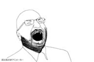 animated byonbyon clothes glasses laughing open_mouth poyopoyo soyjak stubble variant:unknown // 255x170 // 127.6KB