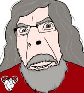 beard g_(4chan) glasses gnu grey_hair hair linux long_hair old richard_stallman smile soyjak symbol technology teeth variant:cobson // 775x849 // 85.6KB