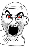 angry beard glasses open_mouth red_eyes variant:unknown // 400x640 // 40.7KB