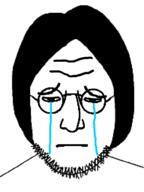crying eyebrows forehead_lines glasses hair mouth_closed nose soyjak stubble variant:lennonjak // 144x192 // 23.6KB